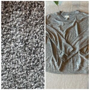 Lucky Brand Women's Small Knit Crewneck Sweater Gray Cozy Minimalist Classic